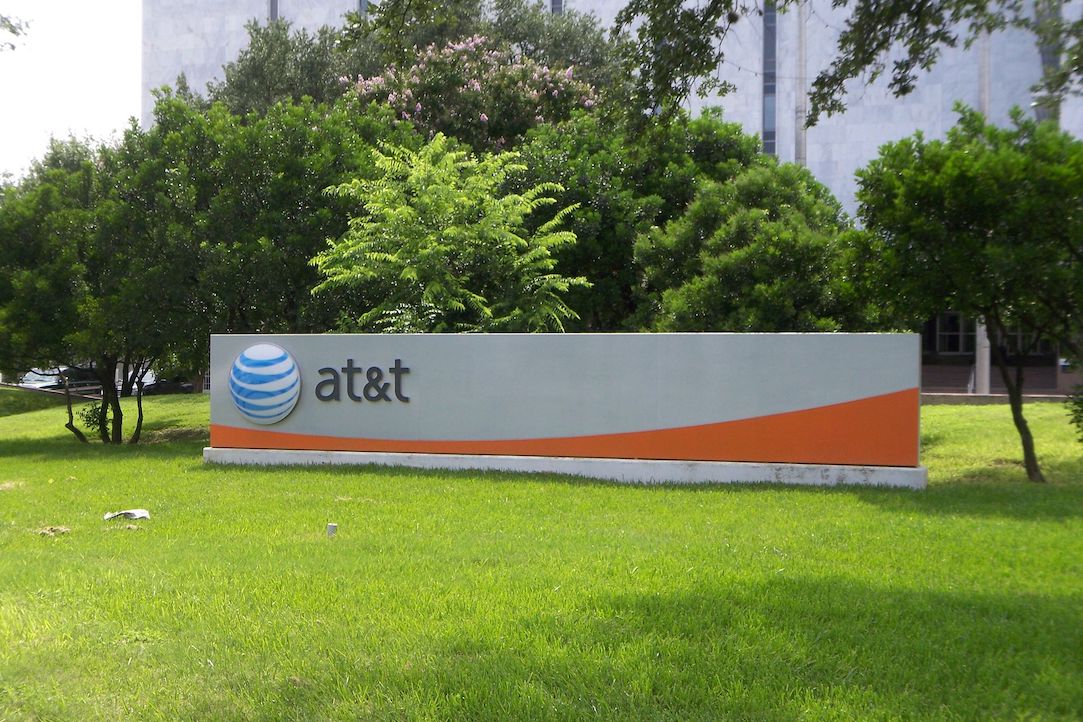 AT&T logo in park